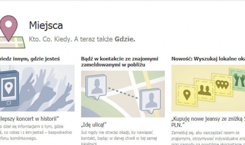 Możemy się już meldować. Facebook Places w Polsce