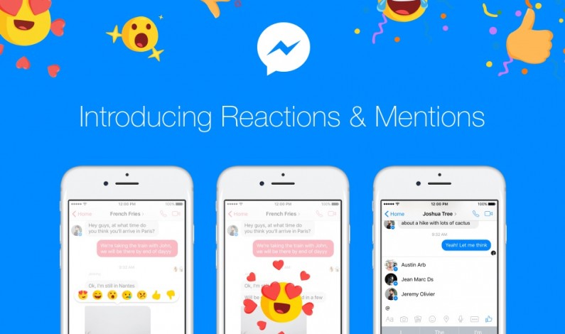 Reakcje na wiadomości i wzmianki o użytkownikach, czyli nowości w Messengerze