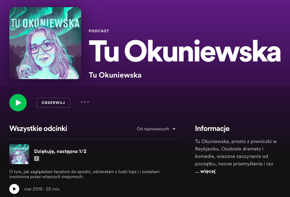 Tu Okuniewska Spotify