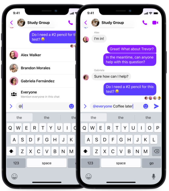 Screen pokazujący nową opcję skróty na Messengerze. 